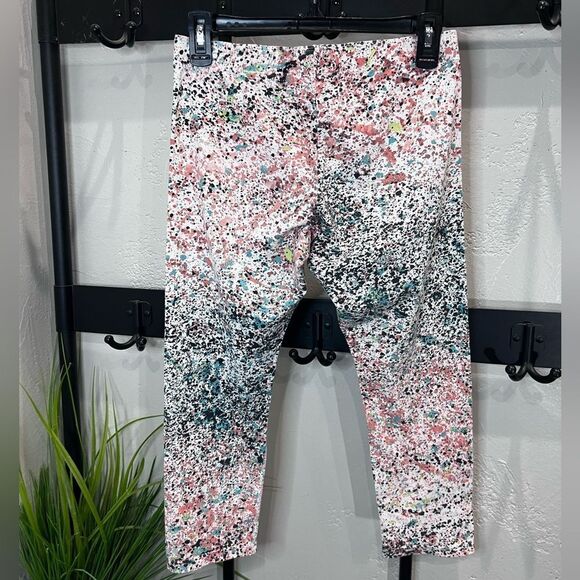 Nike Paint Splatter Geometric Teal Black Capri Leggings bundle Size Medium - Picture 8 of 14